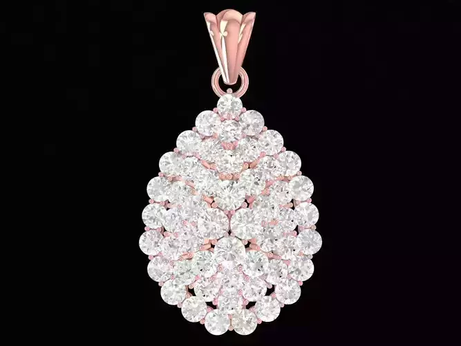 luxury hongkong diamond women pendant 3467