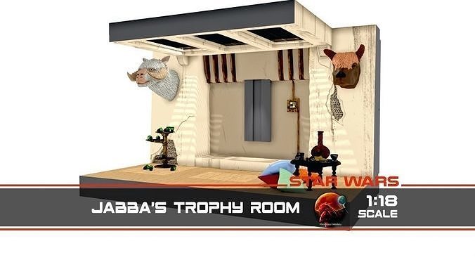 Jabbas Trophy Room Large 1-18 scale  3D print model