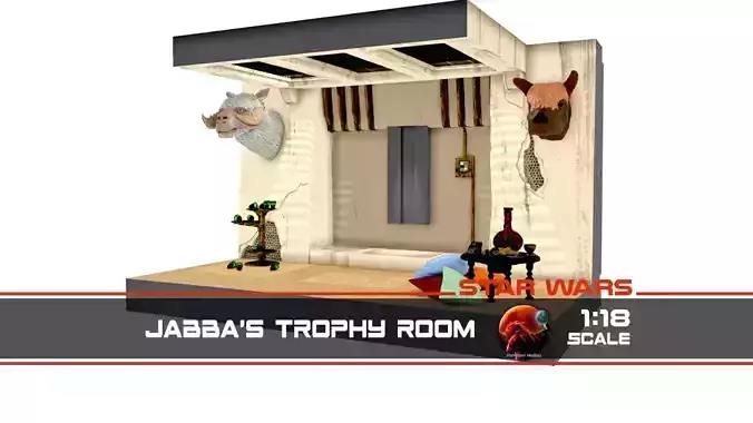 Jabbas Trophy Room Large 1-18 scale Hasbro Kenner
