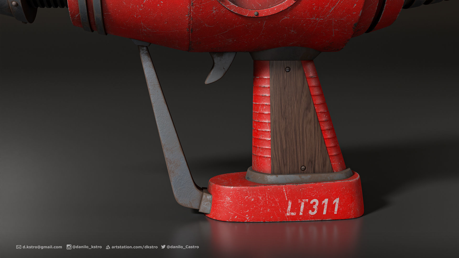 Retro Laser Gun 3D model_3