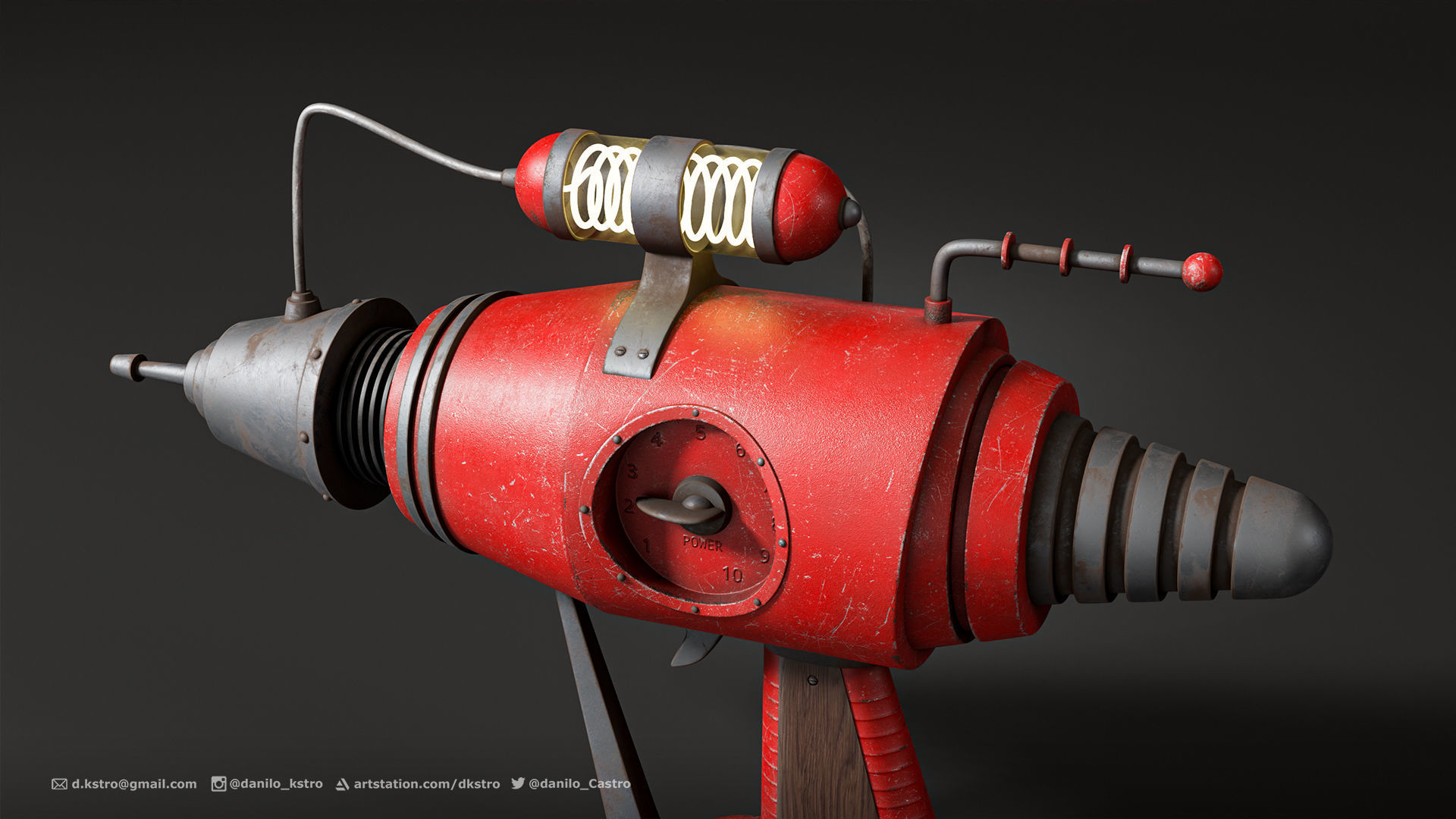 Retro Laser Gun 3D model_4