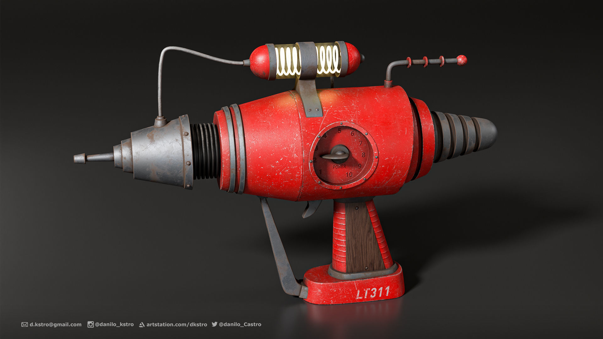Retro Laser Gun 3D model_6