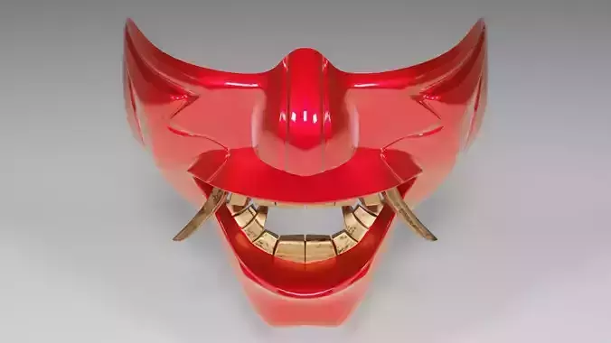 hannya mask low-poly Low-poly 3D model