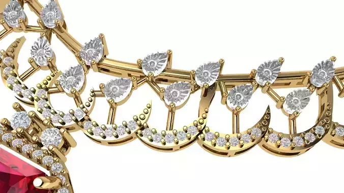 Beautiful Neclace with Pink Stone