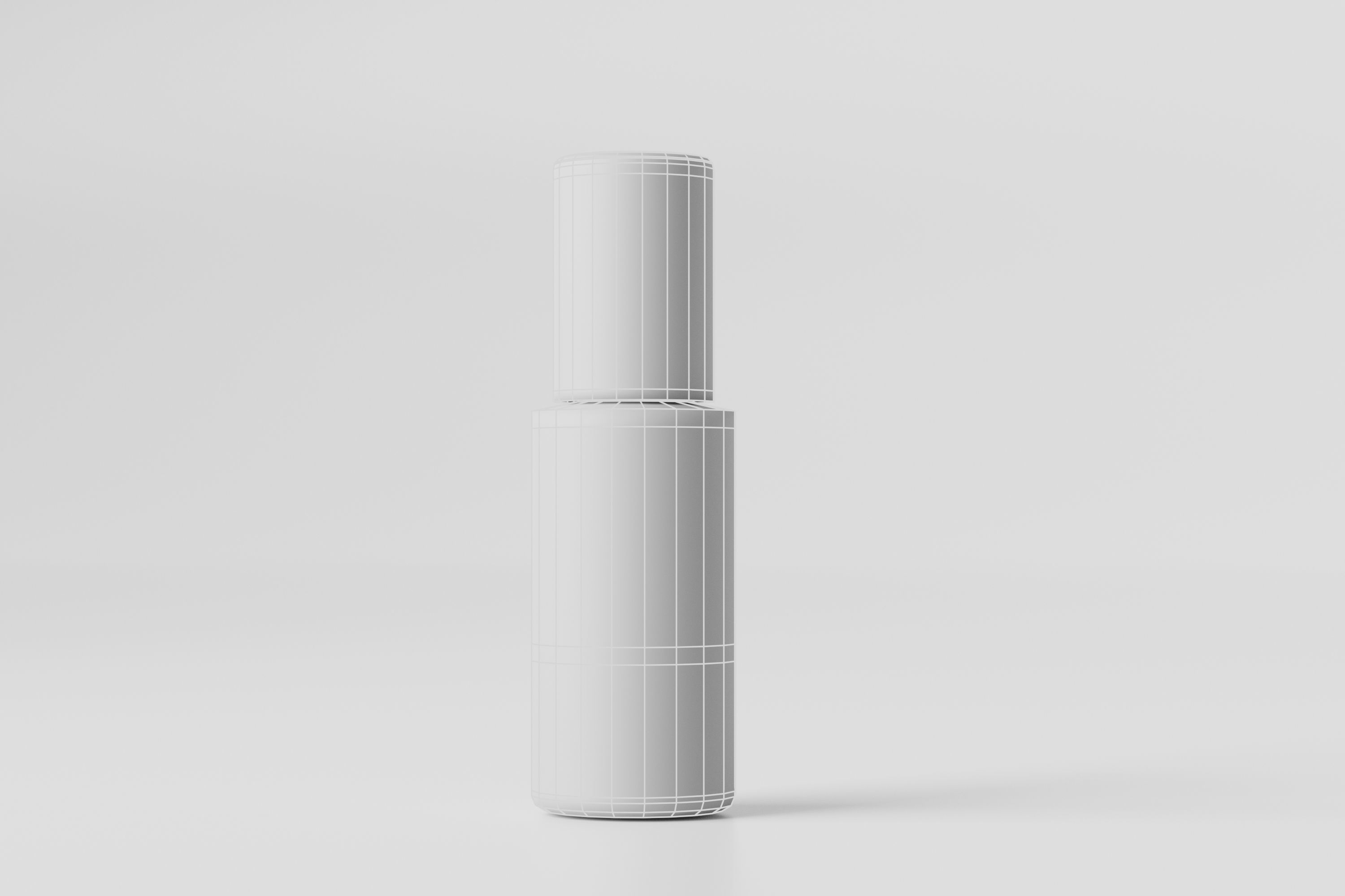 Amber Glass Tiny Airless Pump Bottle and Spray Bottle Low-poly 3D model_20