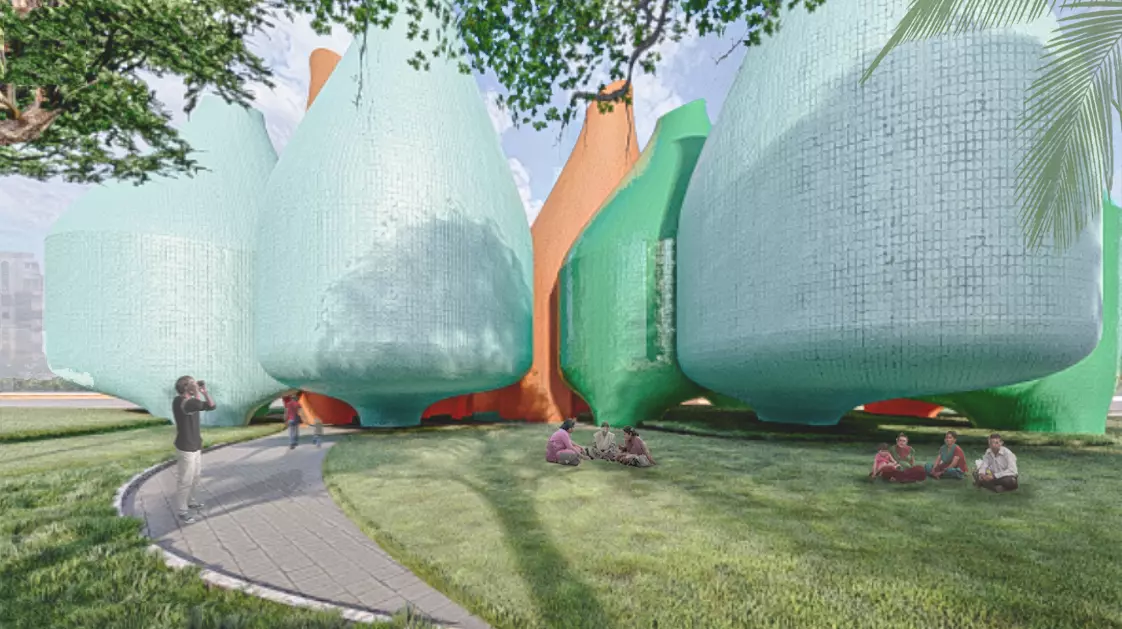 Parametric Design - Architectural Scene Low-poly 3D model_0