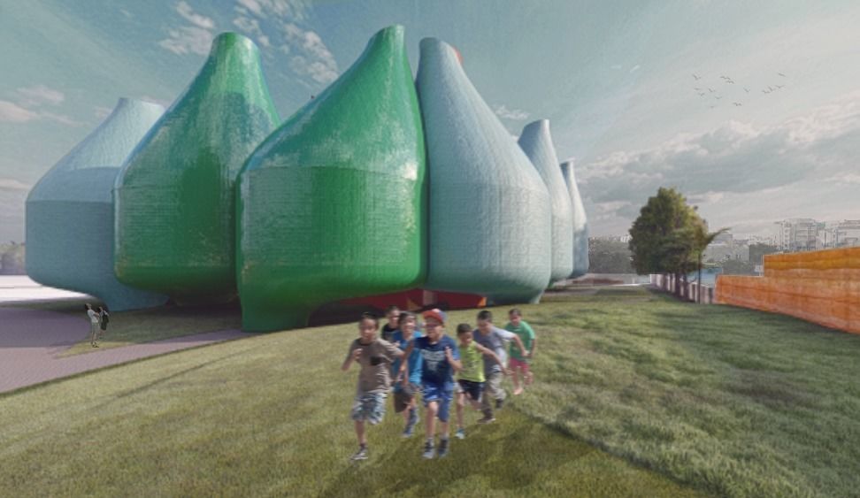 Parametric Design - Architectural Scene Low-poly 3D model_4