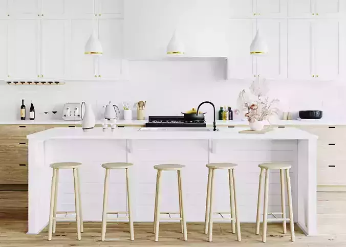 Modern Classic Kitchen Scene for 3DS Max 