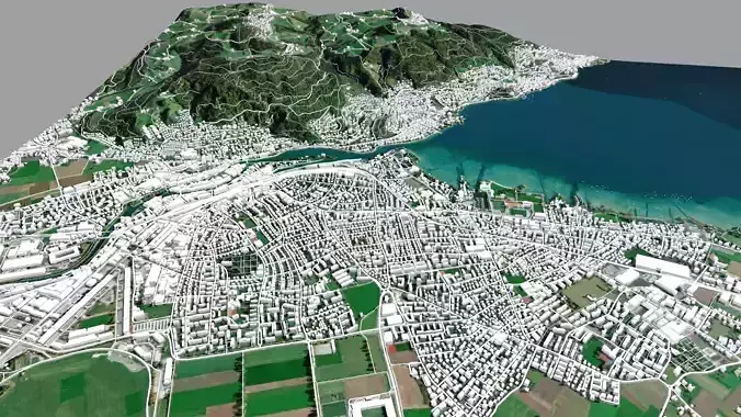 Cityscape Thun Switzerland 