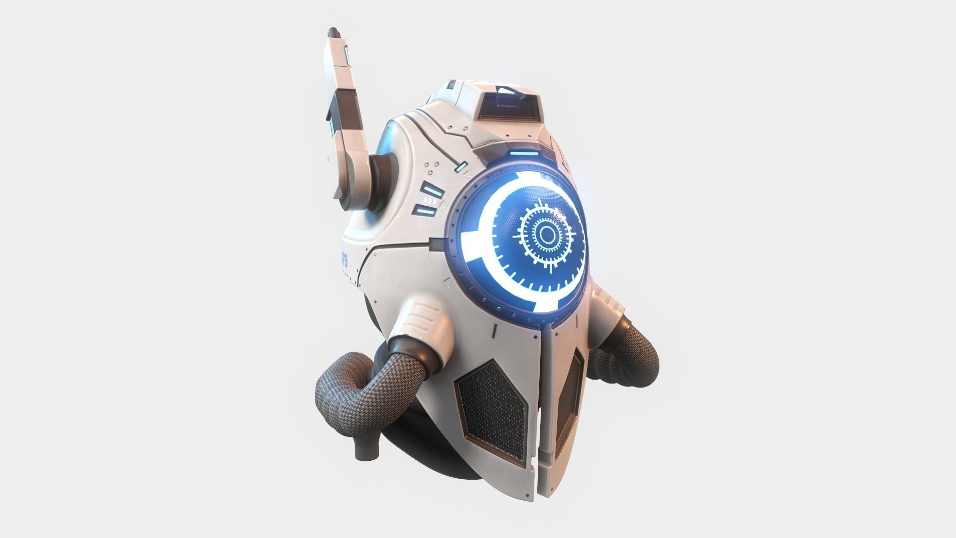 Sci fi alien futuristic helmet da1 3D model_19