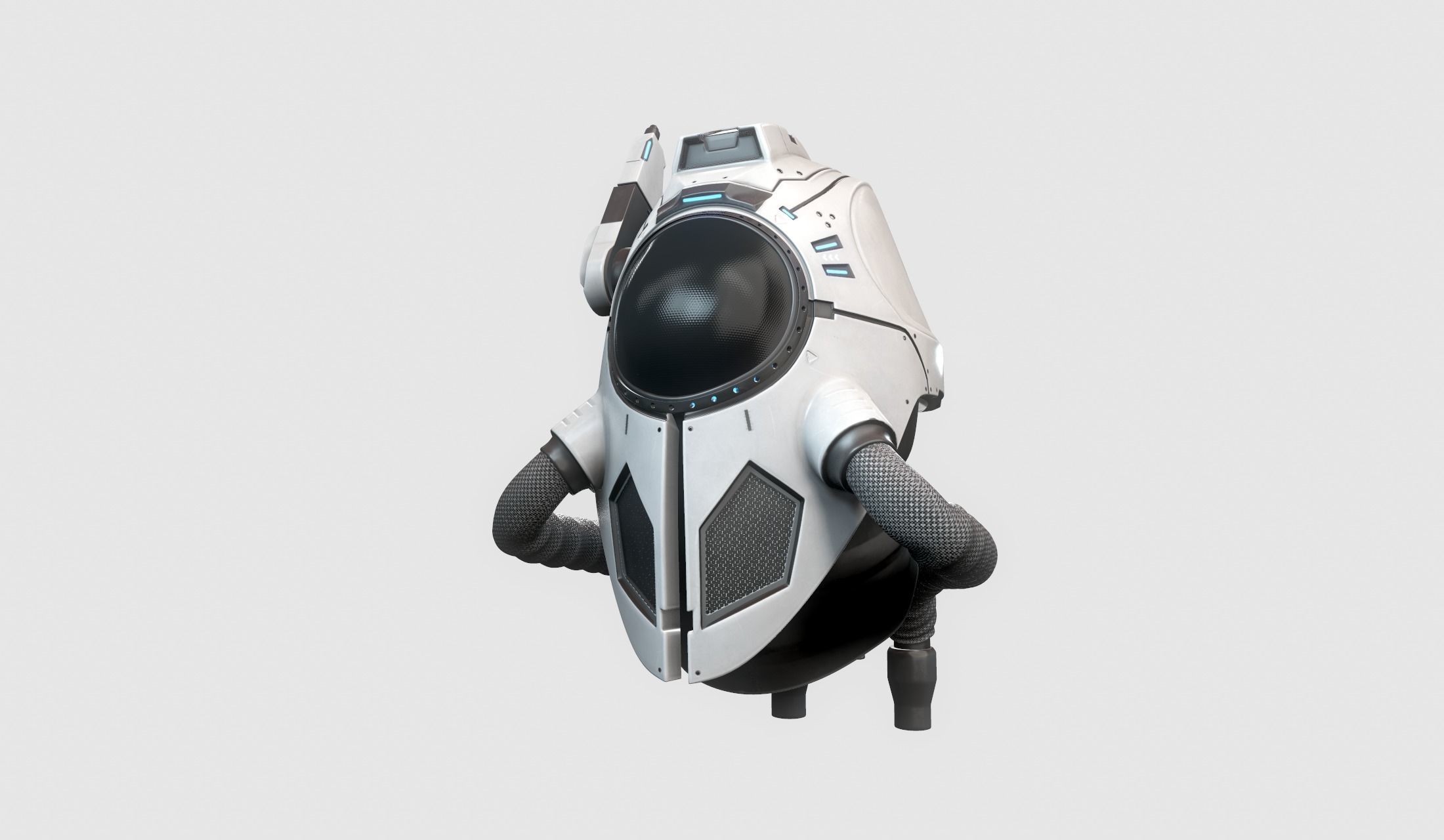 Sci fi alien futuristic helmet da1 3D model_17