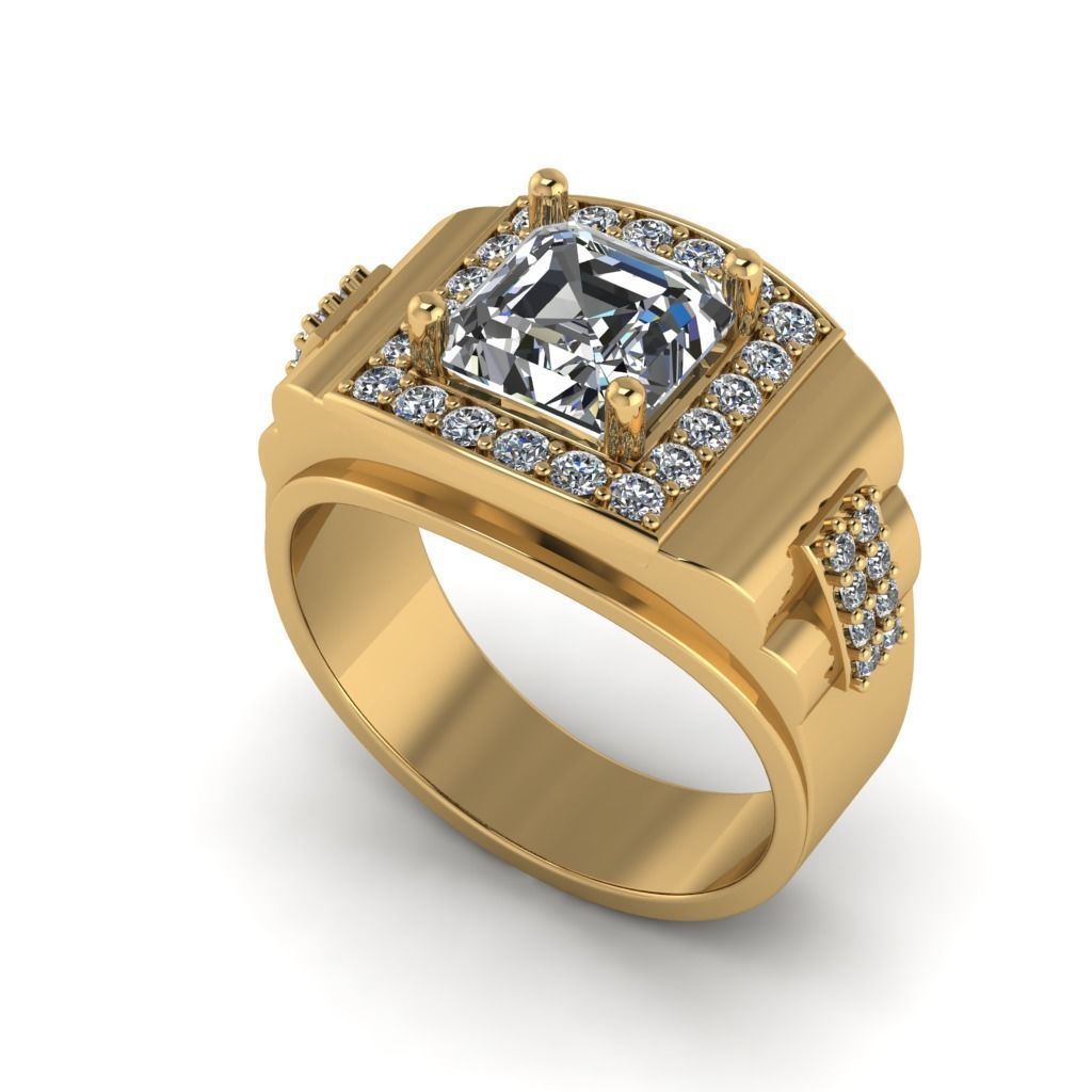 Man ring 3D printable for gold and silver 3D print model_2