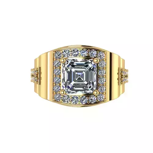 Man ring 3D printable for gold and silver