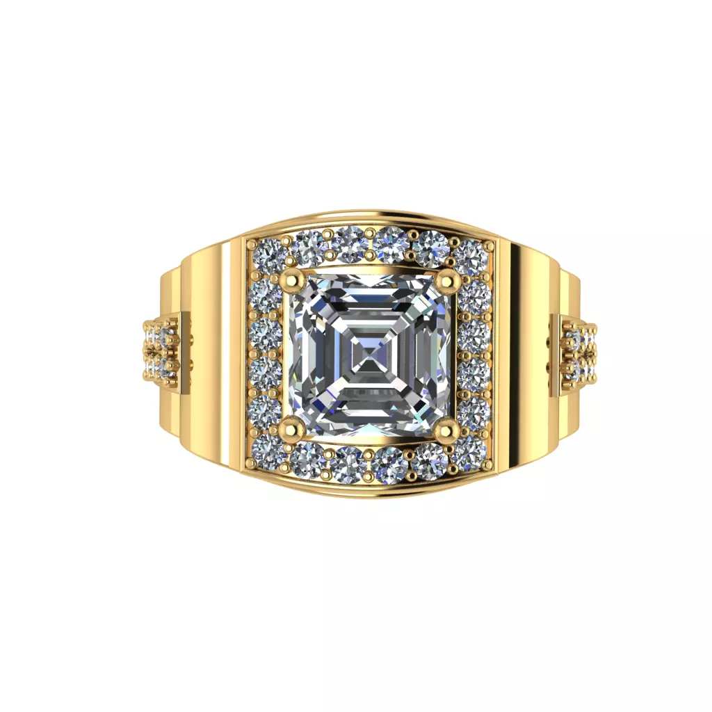 Man ring 3D printable for gold and silver 3D print model_0