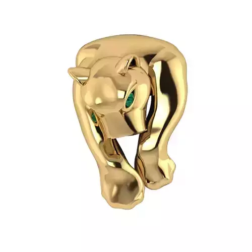 Panther pendant 3D printable for gold and silver