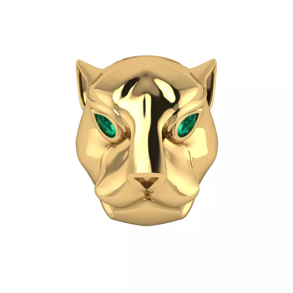 Panther pendant 3D printable for gold and silver 3D print model_0