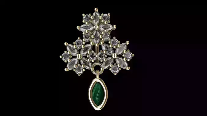 MARQUISE FLOWER EARRINGS STL VERIFIED