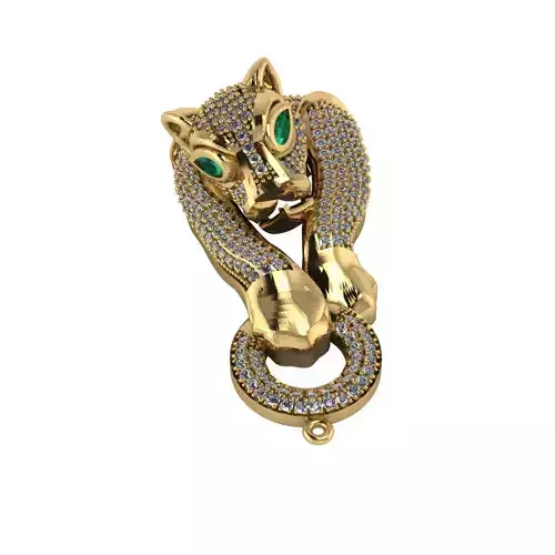Panther pendant 3D printable for gold and silver