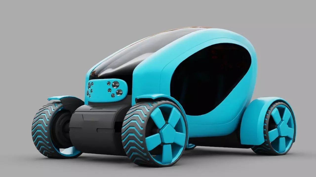 URBAN POD rigged 3D model
