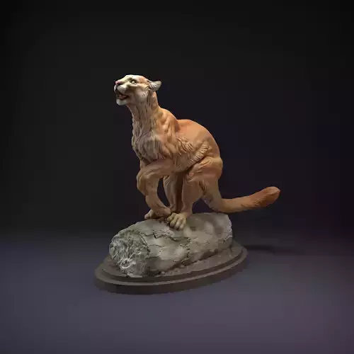 Mountain Lion for 3D Printing 3D print model