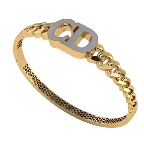 CD bracelet 3D printable for gold and silver
