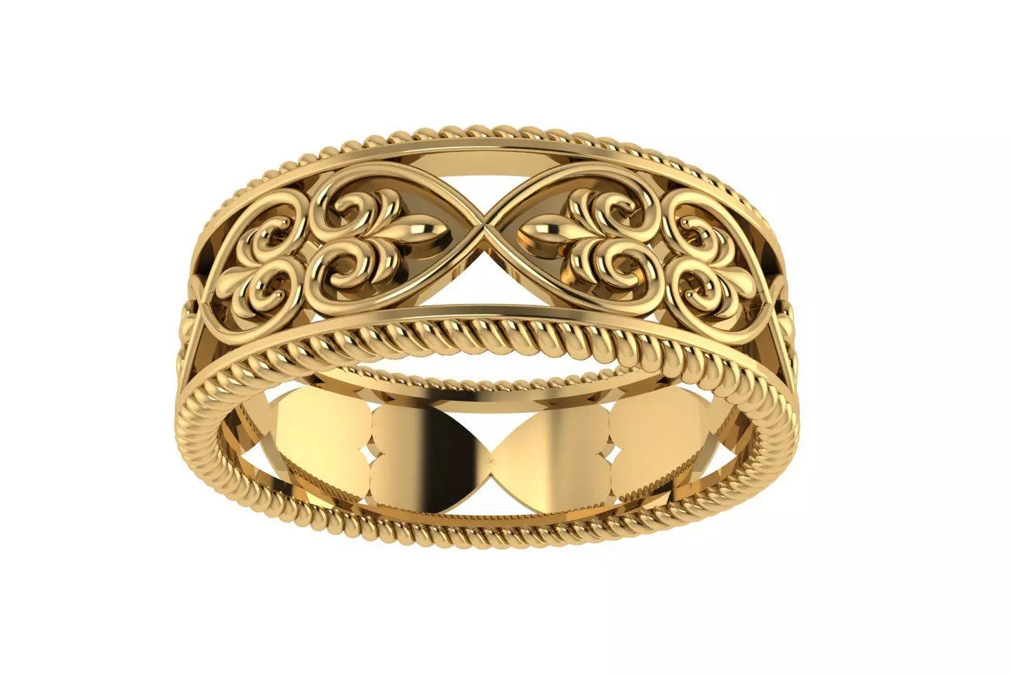 Band Ring for women 3D print model_0