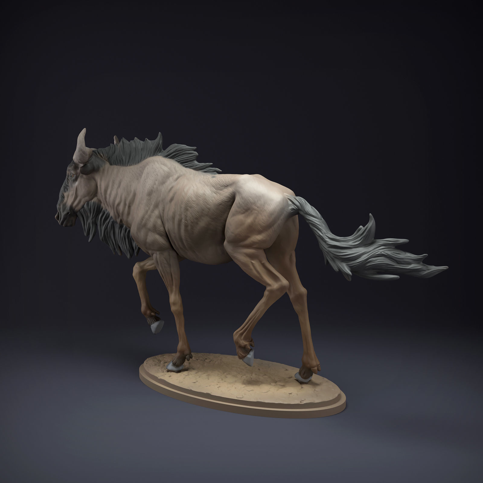Wildebeest for 3D Printing 3D print model_2
