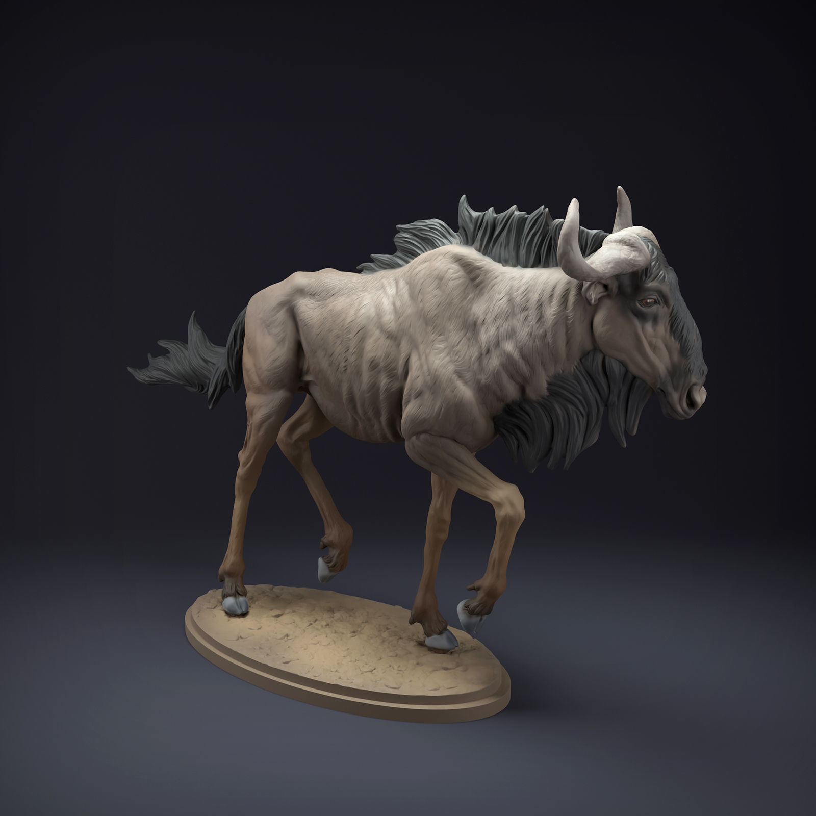 Wildebeest for 3D Printing 3D print model_3