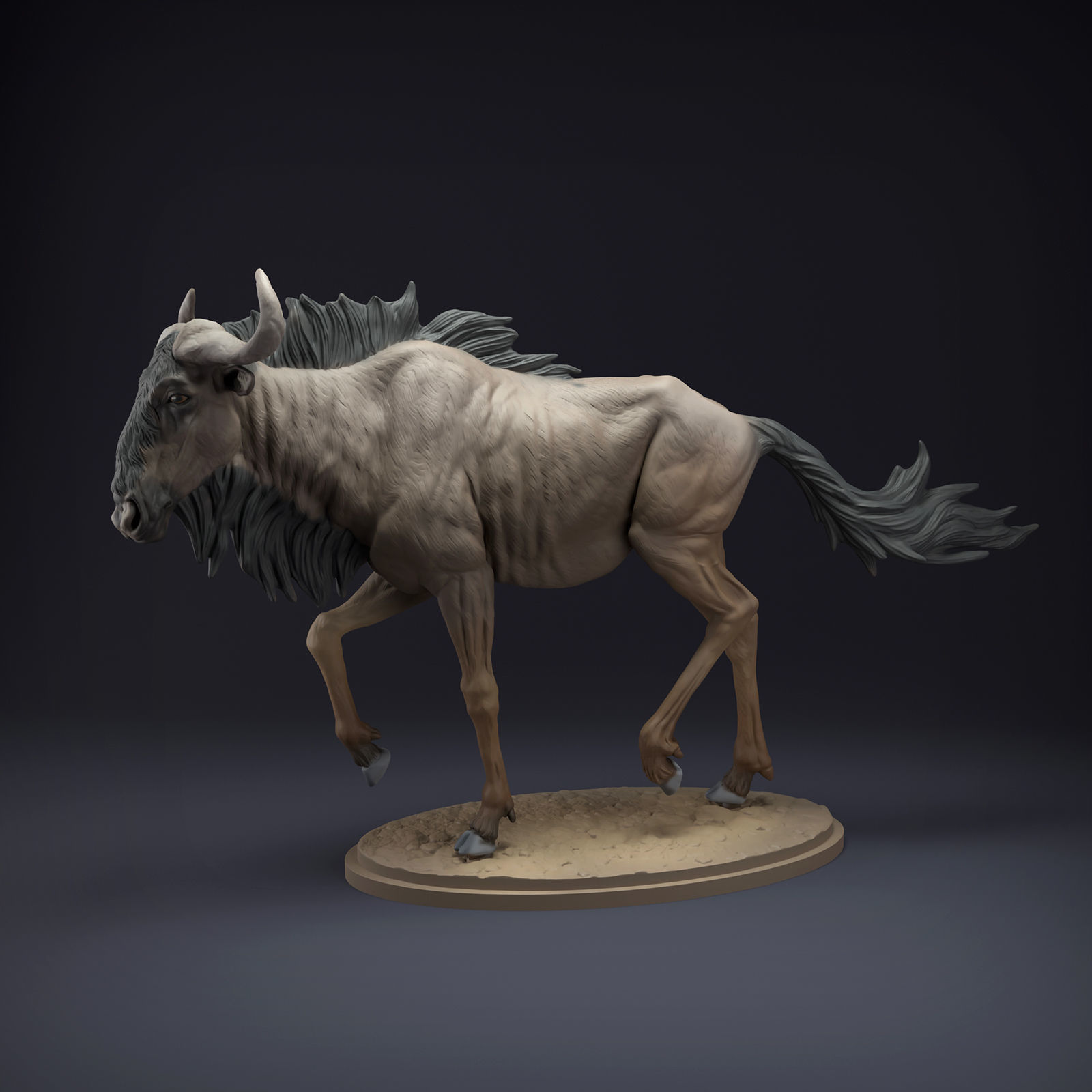 Wildebeest for 3D Printing 3D print model_1