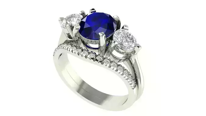 Beautiful ring with blue stone