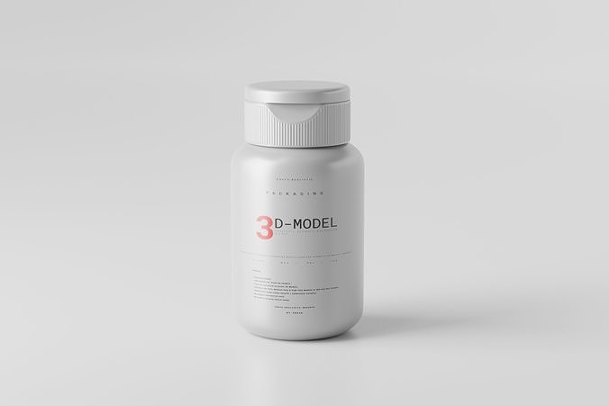 Medicine bottle Low-poly 3D model