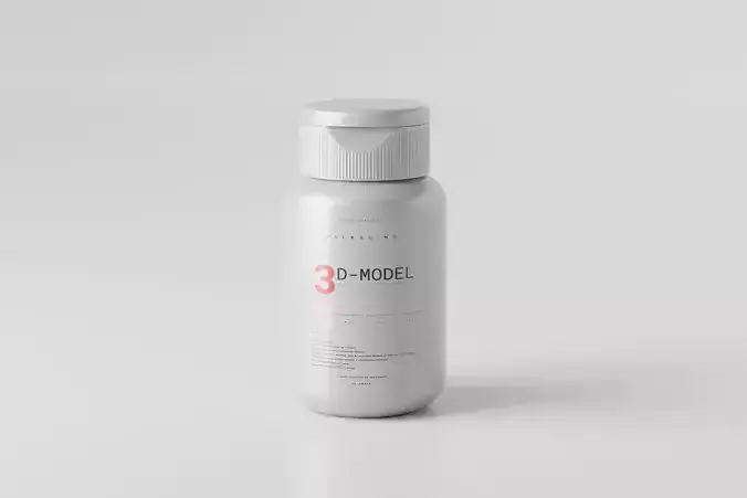 Medicine bottle Low-poly 3D model