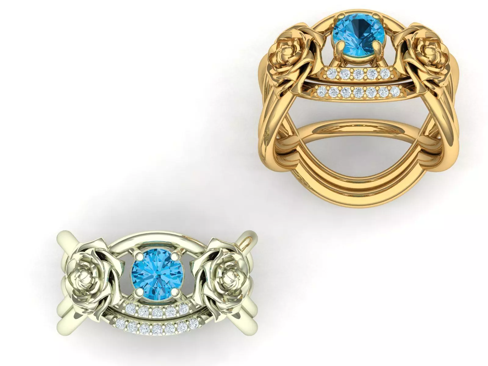 Women flower ring 3D print model