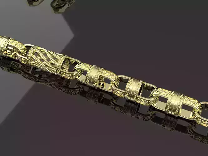 swirl link belcher  3D print model