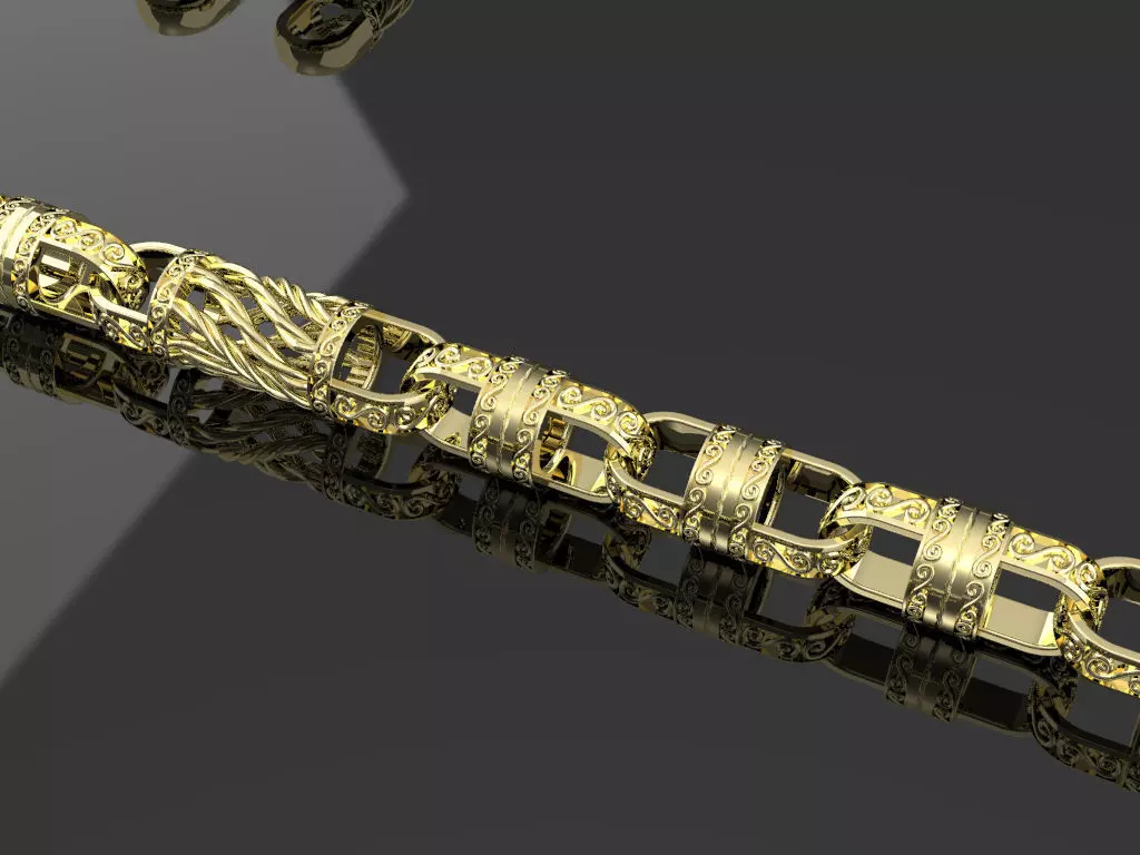 swirl link belcher  3D print model_0