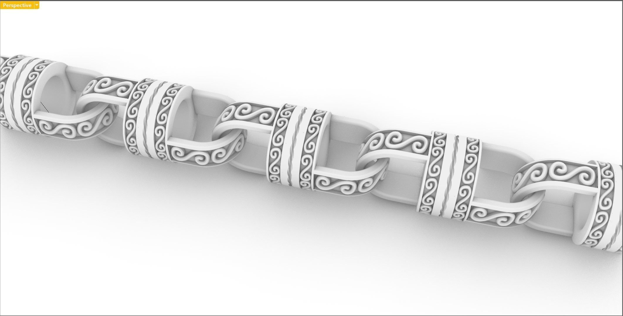 swirl link belcher  3D print model_4