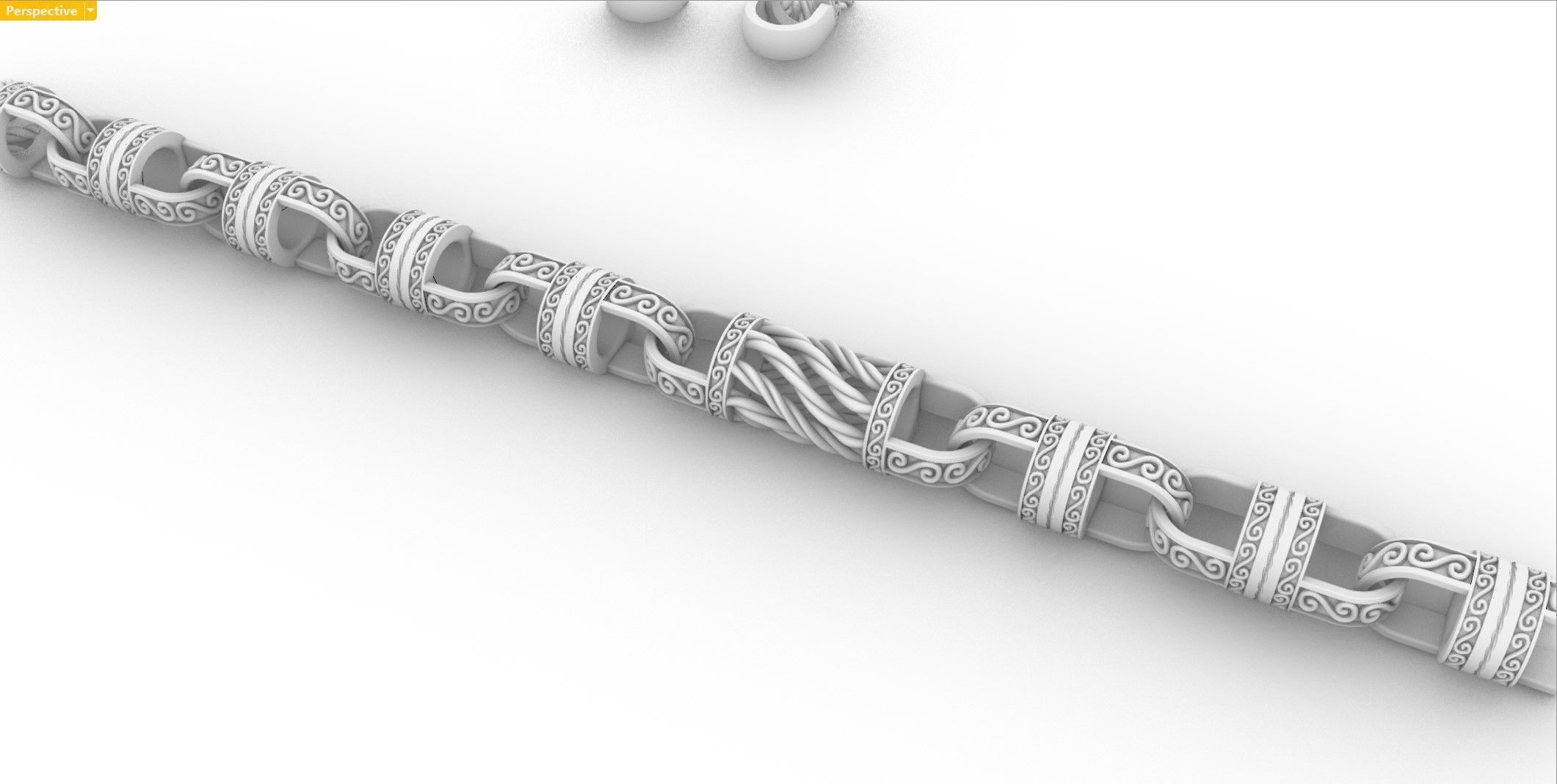 swirl link belcher  3D print model_5