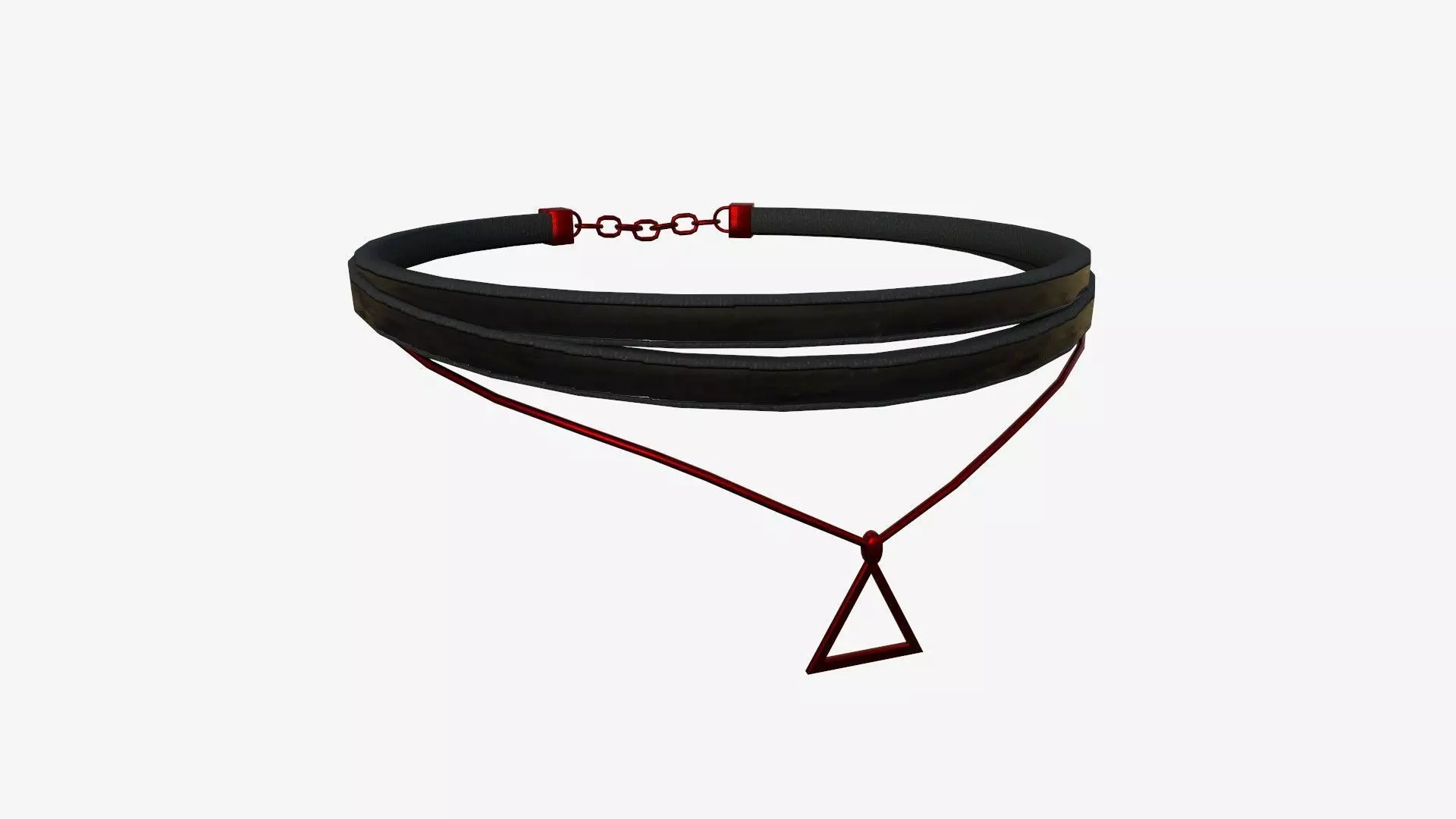 Gothic Collar F03 Black Red - Character Fashion Design Low-poly 3D model