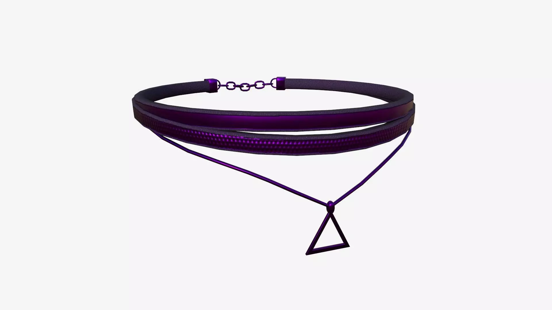 Gothic Collar F04 Purple - Character Fashion Design Low-poly 3D model