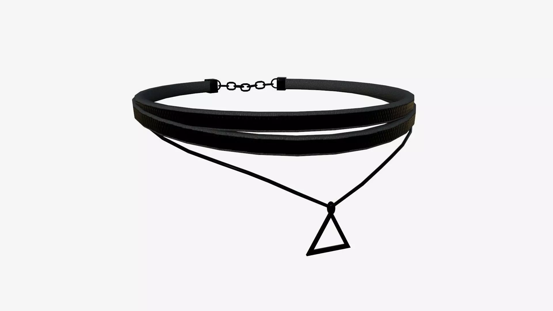 Gothic Collar F05 Full Black - Character Fashion Design Low-poly 3D model