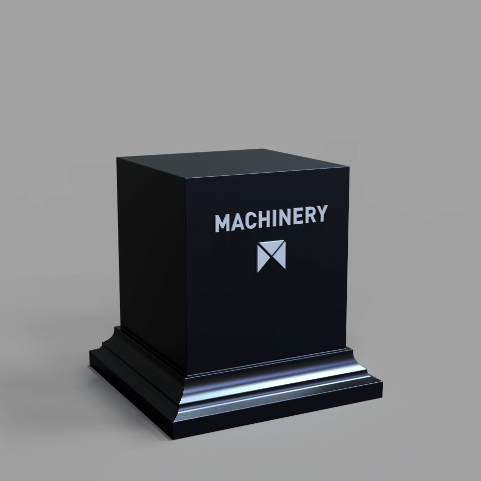 Hammerhead futuristic bust made of metal 3D print model_7