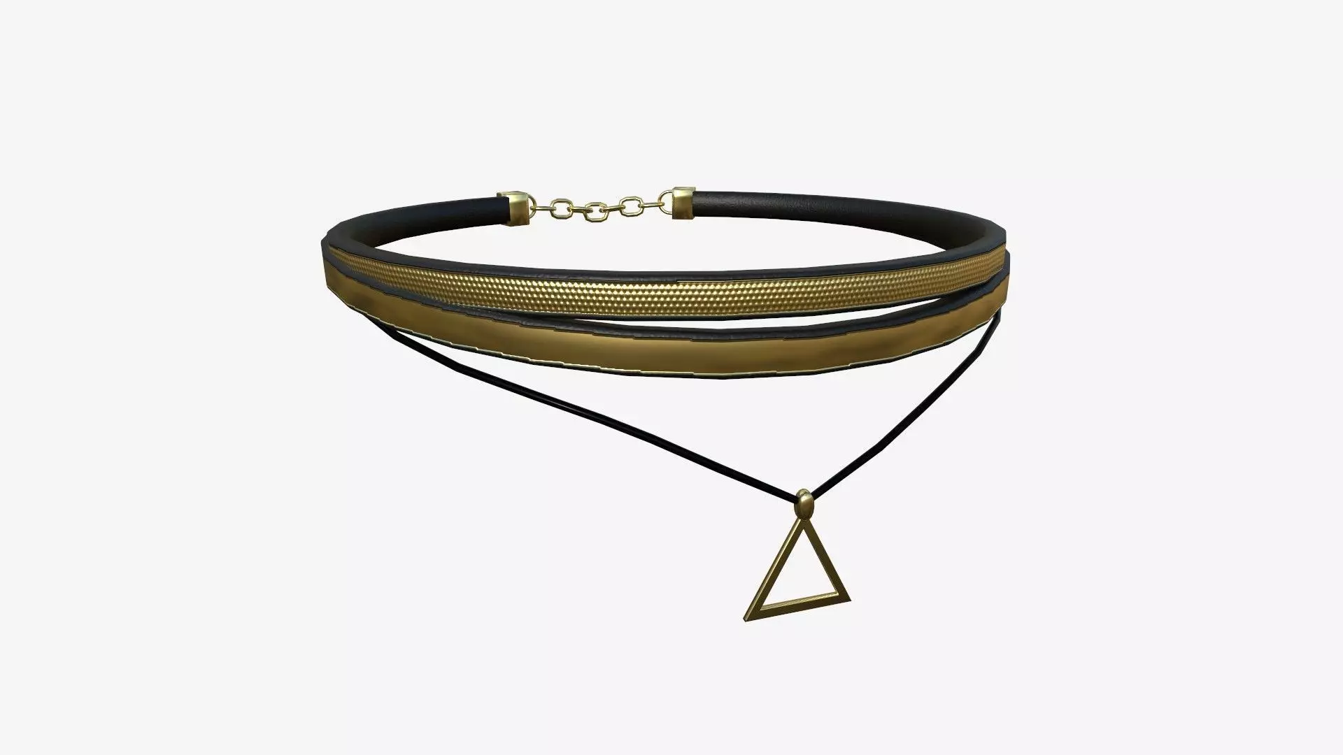 Gothic Collar F06 Gold - Character Fashion Design Low-poly 3D model