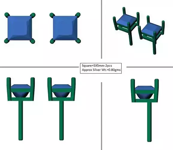 Single stone earrings