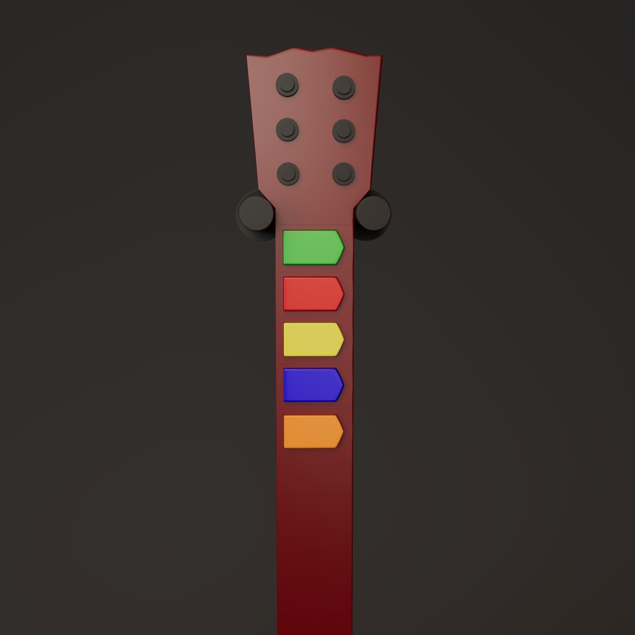 Guitar Hero Guitar 3d model 3D model_4