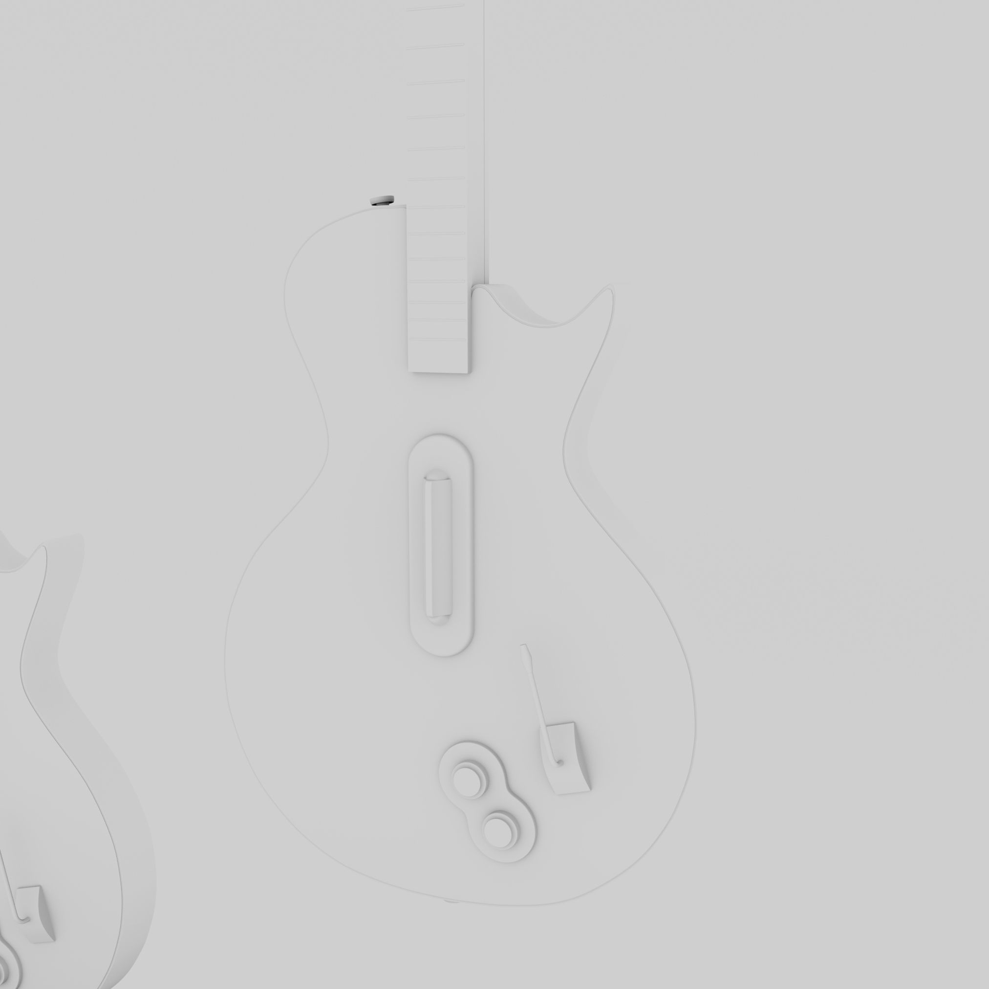 Guitar Hero Guitar 3d model 3D model_8