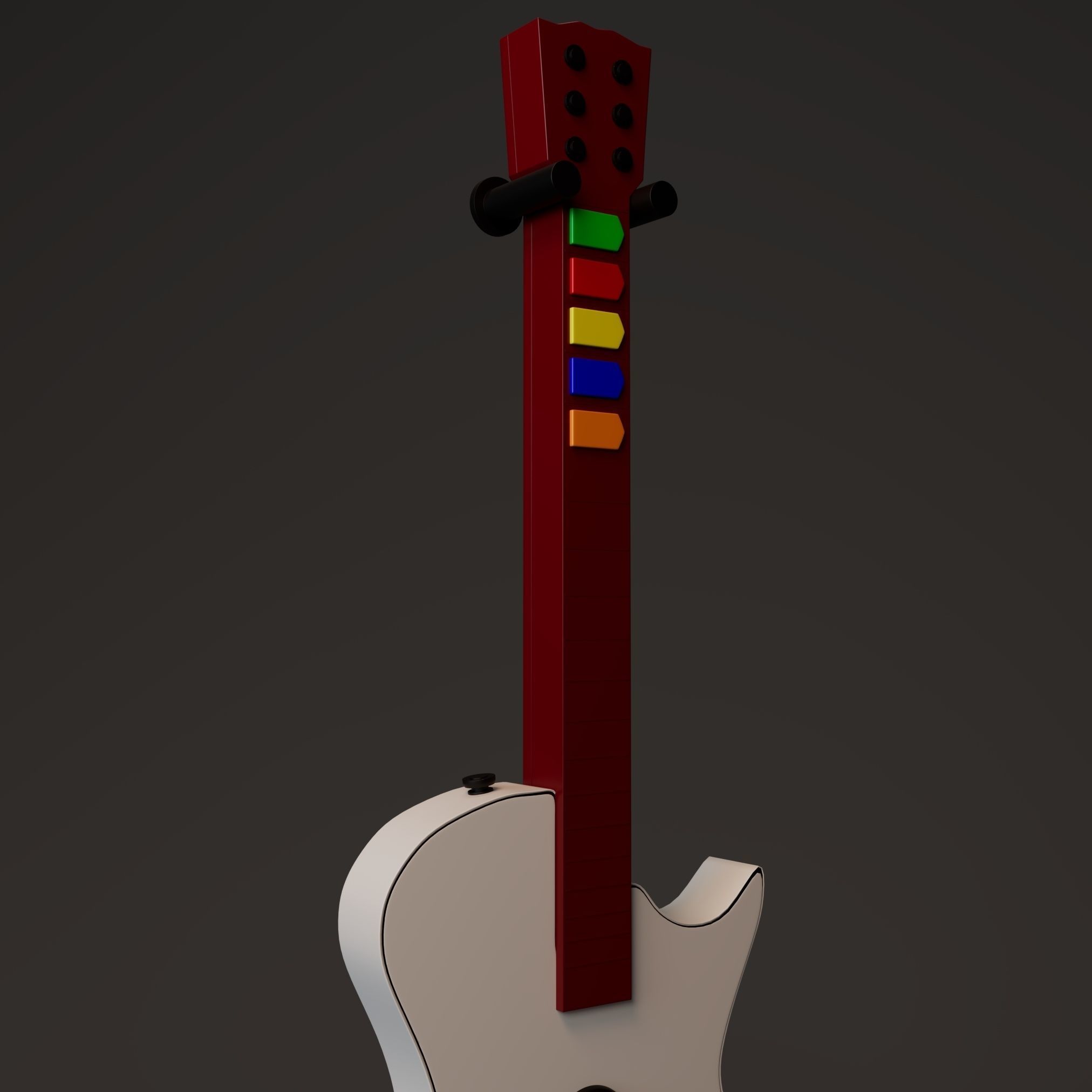 Guitar Hero Guitar 3d model 3D model_5