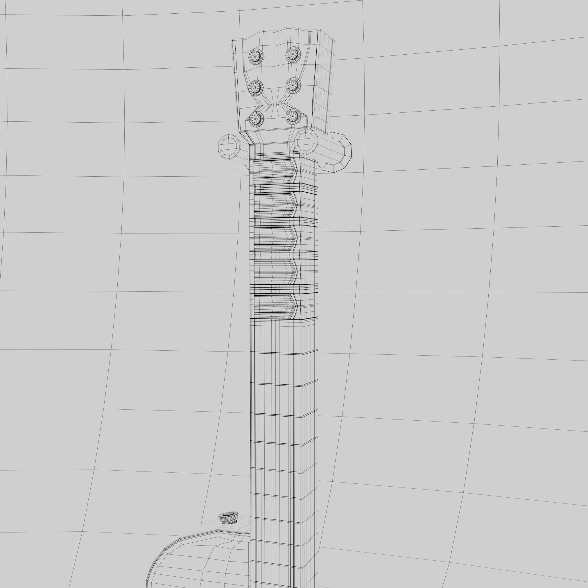 Guitar Hero Guitar 3d model 3D model_9