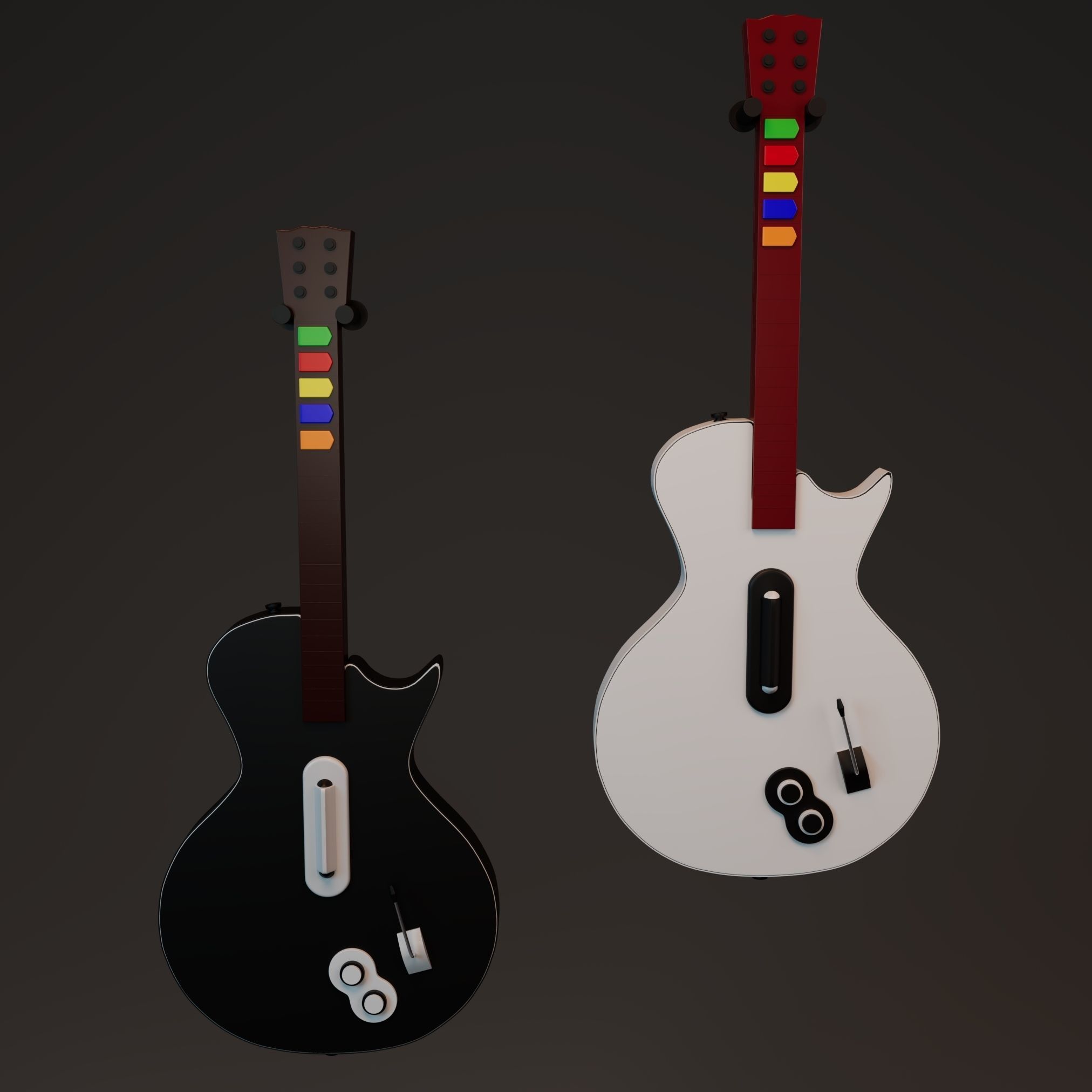 Guitar Hero Guitar 3d model 3D model_1
