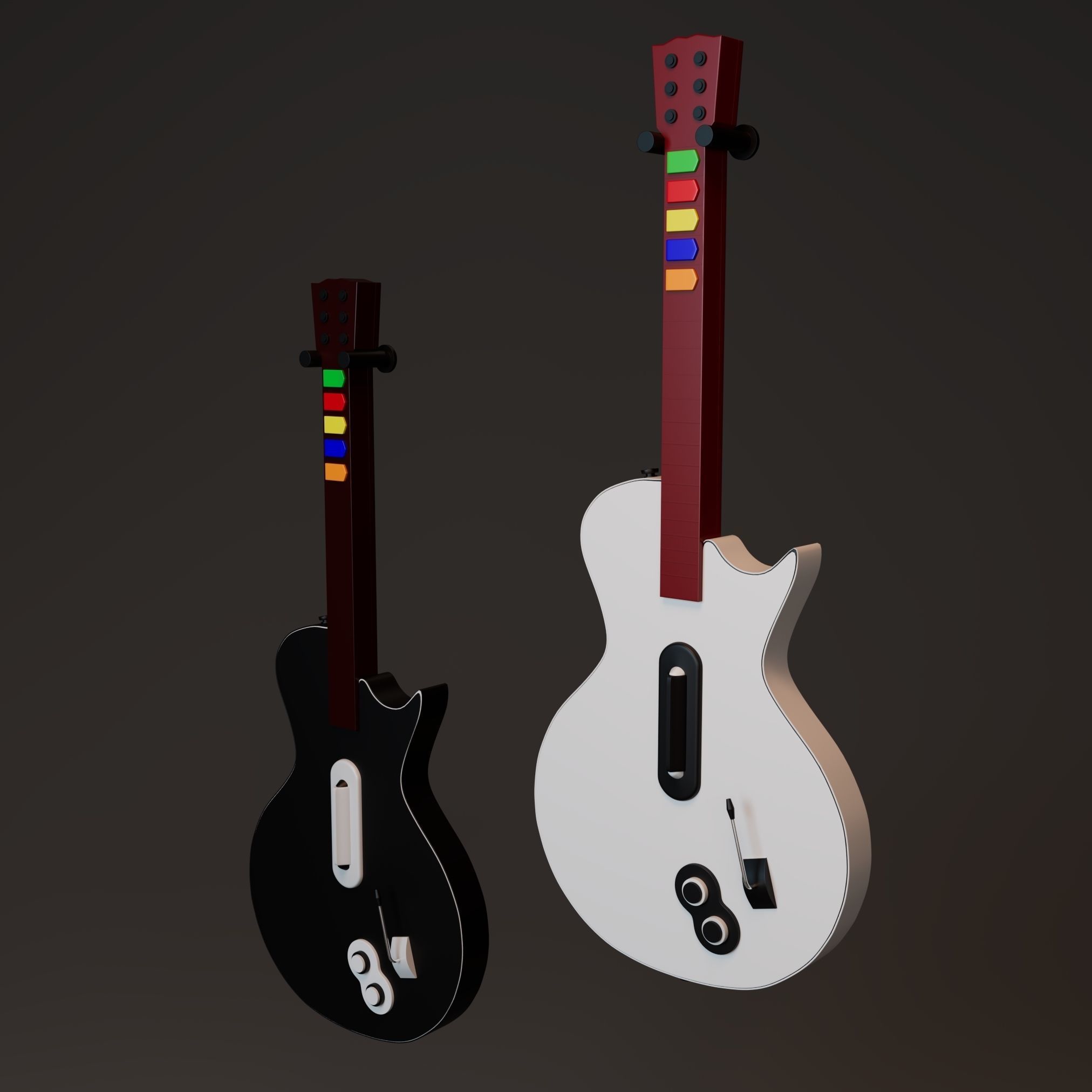 Guitar Hero Guitar 3d model 3D model_2