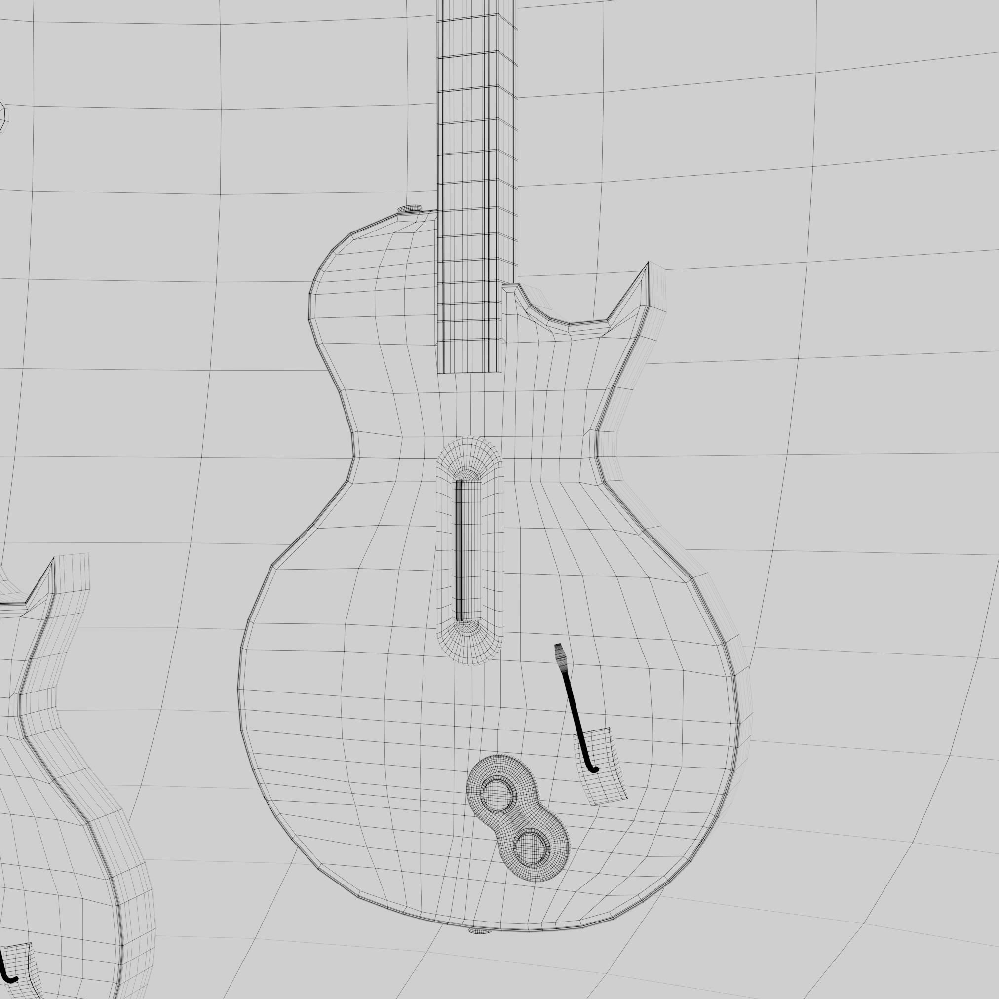 Guitar Hero Guitar 3d model 3D model_6